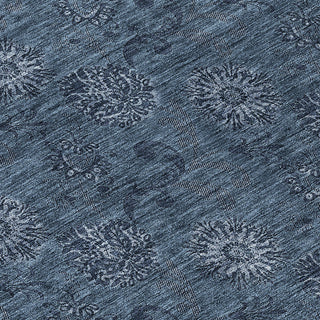 Piper Looms Chantille Floral ACN788 Blue Machine Washable Area Rug Swatch Image