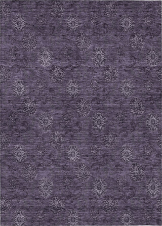 Piper Looms Chantille Floral ACN788 Eggplant Machine Washable Area Rug main image
