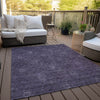 Piper Looms Chantille Floral ACN788 Eggplant Machine Washable Area Rug Outdoor Lifestyle Image Feature