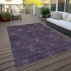 Piper Looms Chantille Floral ACN788 Eggplant Machine Washable Area Rug Outdoor Lifestyle Image Feature