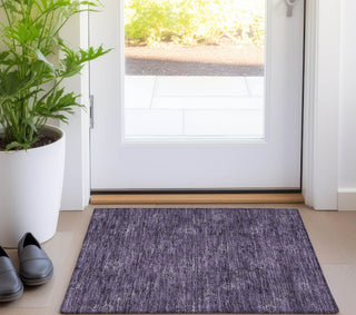 Piper Looms Chantille Floral ACN788 Eggplant Machine Washable Area Rug Scatter Lifestyle Image Feature