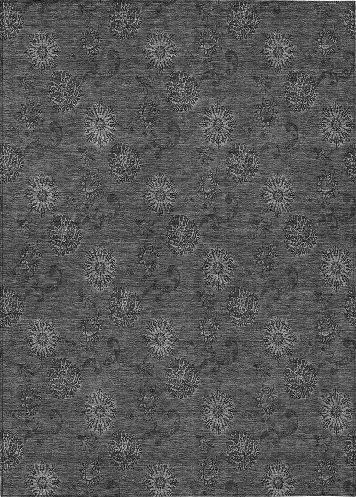 Piper Looms Chantille Floral ACN788 Gray Machine Washable Area Rug main image