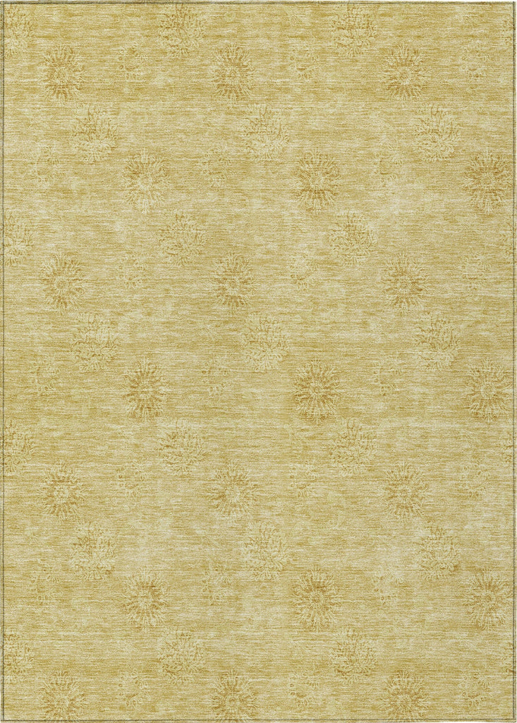 Piper Looms Chantille Floral ACN789 Gold Machine Washable Area Rug main image