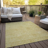 Piper Looms Chantille Floral ACN789 Gold Machine Washable Area Rug Outdoor Lifestyle Image Feature