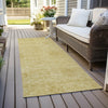 Piper Looms Chantille Floral ACN789 Gold Machine Washable Area Rug Runner Outdoor Lifestyle Image Feature