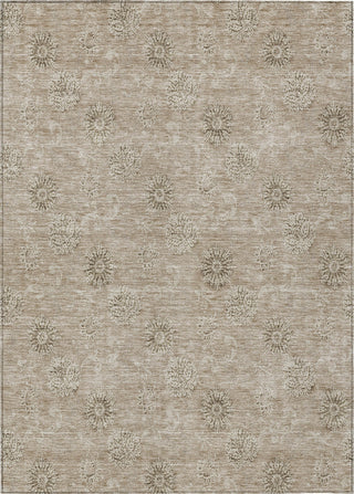 Piper Looms Chantille Floral ACN789 Khaki Machine Washable Area Rug main image