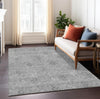 Piper Looms Chantille Floral ACN789 Pewter Machine Washable Area Rug Lifestyle Image Feature
