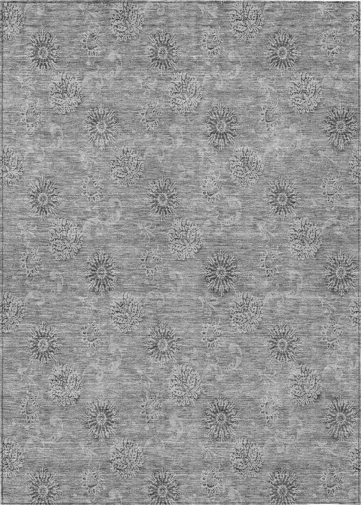Piper Looms Chantille Floral ACN789 Pewter Machine Washable Area Rug main image