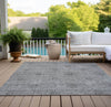 Piper Looms Chantille Floral ACN789 Pewter Machine Washable Area Rug Outdoor Lifestyle Image Feature