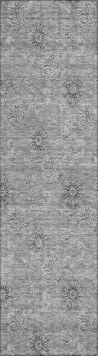 Piper Looms Chantille Floral ACN789 Pewter Machine Washable Area Rug Runner Main Image