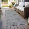 Piper Looms Chantille Floral ACN789 Pewter Machine Washable Area Rug Runner Outdoor Lifestyle Image Feature