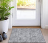 Piper Looms Chantille Floral ACN789 Pewter Machine Washable Area Rug Scatter Lifestyle Image Feature