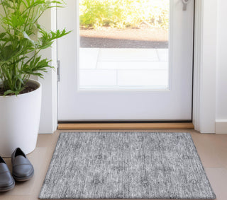 Piper Looms Chantille Floral ACN789 Pewter Machine Washable Area Rug Scatter Lifestyle Image Feature