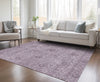 Piper Looms Chantille Floral ACN789 Plum Machine Washable Area Rug Lifestyle Image Feature