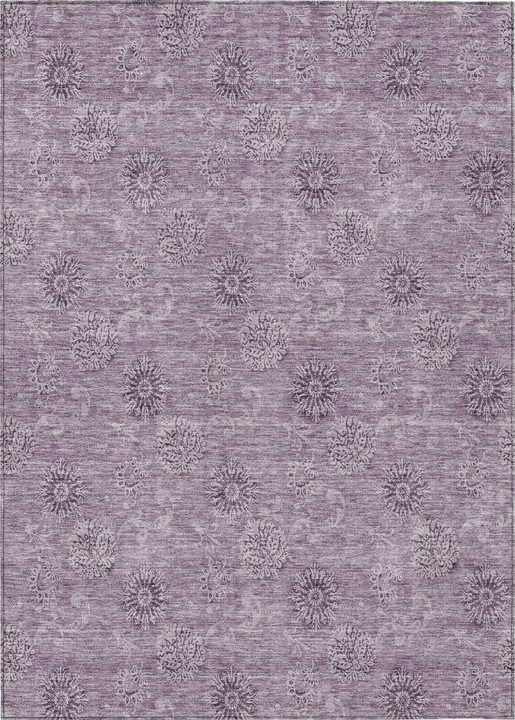 Piper Looms Chantille Floral ACN789 Plum Machine Washable Area Rug main image
