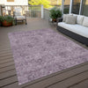 Piper Looms Chantille Floral ACN789 Plum Machine Washable Area Rug Outdoor Lifestyle Image Feature