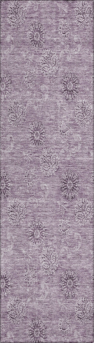 Piper Looms Chantille Floral ACN789 Plum Machine Washable Area Rug Runner Main Image
