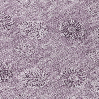 Piper Looms Chantille Floral ACN789 Plum Machine Washable Area Rug Swatch Image