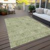 Piper Looms Chantille Floral ACN789 Sage Machine Washable Area Rug Outdoor Lifestyle Image Feature