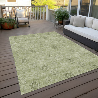 Piper Looms Chantille Floral ACN789 Sage Machine Washable Area Rug Outdoor Lifestyle Image Feature