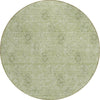 Piper Looms Chantille Floral ACN789 Sage Machine Washable Area Rug Round Main Image