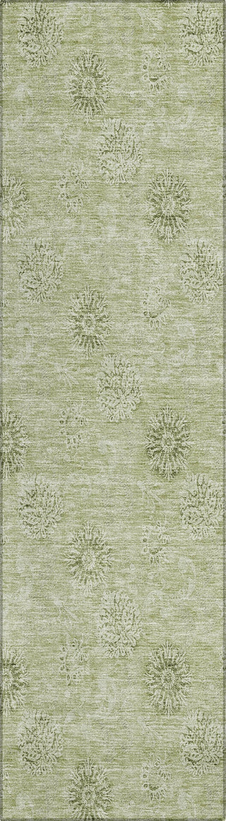 Piper Looms Chantille Floral ACN789 Sage Machine Washable Area Rug Runner Main Image
