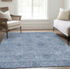 Piper Looms Chantille Floral ACN789 Sky Machine Washable Area Rug Lifestyle Image Feature
