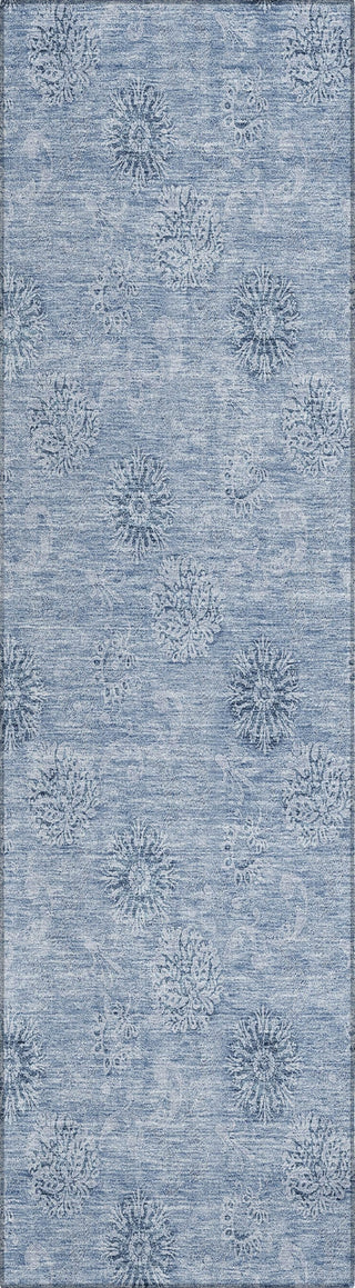 Piper Looms Chantille Floral ACN789 Sky Machine Washable Area Rug Runner Main Image