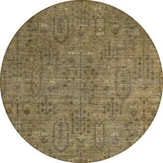 Piper Looms Chantille Southwest ACN790 Brown Machine Washable Area Rug Round Main Image