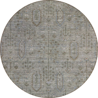 Piper Looms Chantille Southwest ACN790 Granite Machine Washable Area Rug Round Main Image