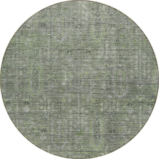 Piper Looms Chantille Southwest ACN790 Green Machine Washable Area Rug Round Main Image