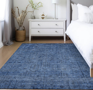 Piper Looms Chantille Southwest ACN790 Navy Machine Washable Area Rug Lifestyle Image Feature