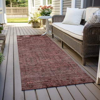 Piper Looms Chantille Southwest ACN790 Paprika Machine Washable Area Rug Runner Outdoor Lifestyle Image Feature
