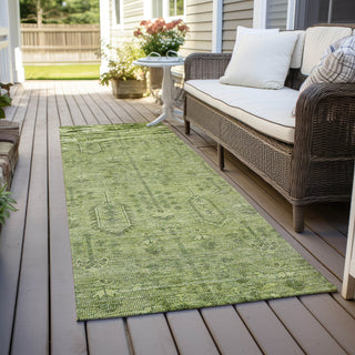 Piper Looms Chantille Southwest ACN790 Sage Machine Washable Area Rug Runner Outdoor Lifestyle Image Feature
