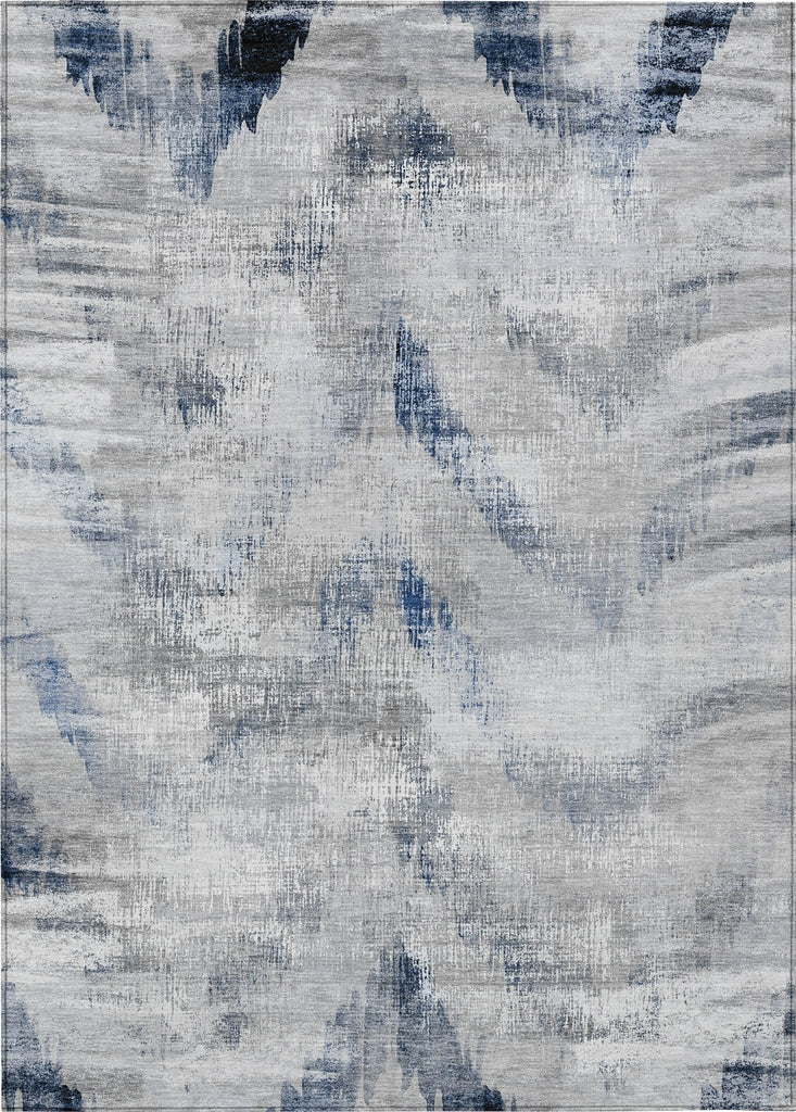 Piper Looms Chantille Lines ACN791 Gray Machine Washable Area Rug main image