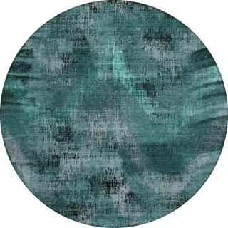 Piper Looms Chantille Lines ACN792 Fern Machine Washable Area Rug Round Main Image