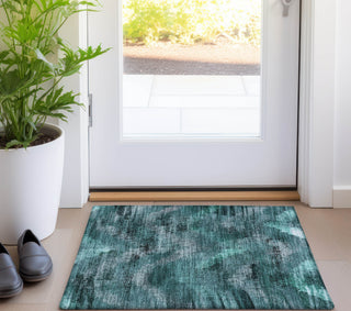 Piper Looms Chantille Lines ACN792 Fern Machine Washable Area Rug Scatter Lifestyle Image Feature