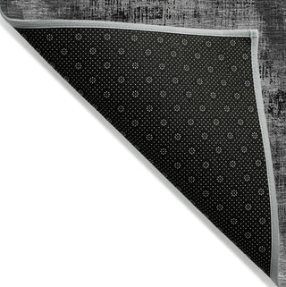 Piper Looms Chantille Lines ACN792 Gray Machine Washable Area Rug Backing Image