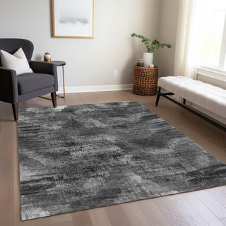 Piper Looms Chantille Lines ACN792 Gray Machine Washable Area Rug Lifestyle Image Feature