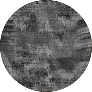 Piper Looms Chantille Lines ACN792 Gray Machine Washable Area Rug Round Main Image