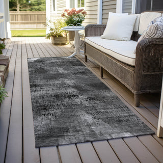 Piper Looms Chantille Lines ACN792 Gray Machine Washable Area Rug Runner Outdoor Lifestyle Image Feature