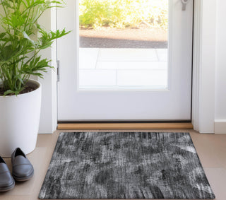Piper Looms Chantille Lines ACN792 Gray Machine Washable Area Rug Scatter Lifestyle Image Feature