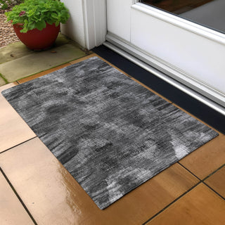 Piper Looms Chantille Lines ACN792 Gray Machine Washable Area Rug Scatter Outdoor Lifestyle Image Feature