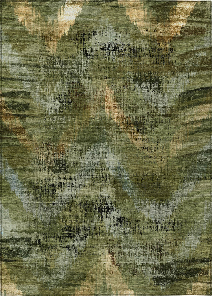 Piper Looms Chantille Lines ACN792 Olive Machine Washable Area Rug main image