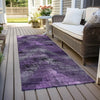 Piper Looms Chantille Lines ACN792 Purple Machine Washable Area Rug Runner Outdoor Lifestyle Image Feature