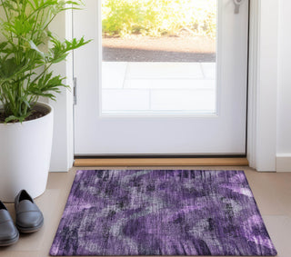 Piper Looms Chantille Lines ACN792 Purple Machine Washable Area Rug Scatter Lifestyle Image Feature