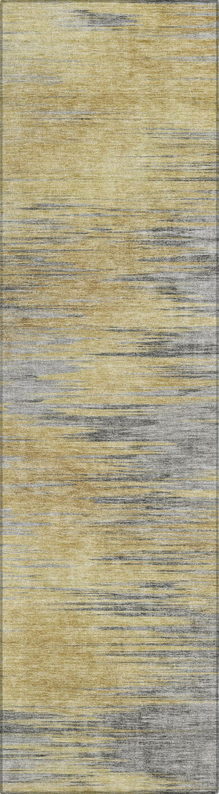 Piper Looms Chantille Lines ACN793 Gold Machine Washable Area Rug Runner Main Image