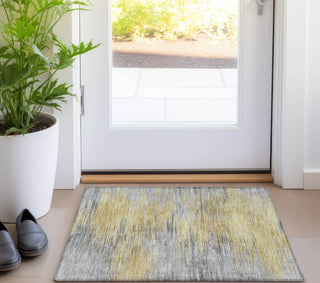 Piper Looms Chantille Lines ACN793 Gold Machine Washable Area Rug Scatter Lifestyle Image Feature