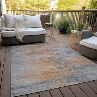 Piper Looms Chantille Lines ACN793 Salmon Machine Washable Area Rug Outdoor Lifestyle Image Feature