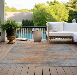 Piper Looms Chantille Lines ACN793 Salmon Machine Washable Area Rug Outdoor Lifestyle Image Feature